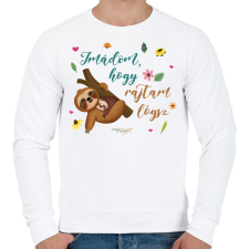 PRINTFASHION Lajhár lógás - anya - Férfi pulóver - Fehér férfi pulóver, kardigán