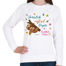 PRINTFASHION Lajhár lógás - gyerek - Női pulóver - Fehér női pulóver, kardigán