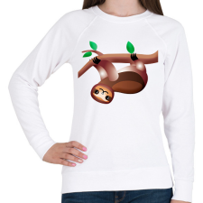 PRINTFASHION Lajhár mászik  - Női pulóver - Fehér női pulóver, kardigán