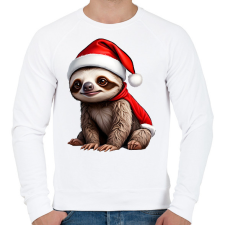 PRINTFASHION Lajhár mikulás - Férfi pulóver - Fehér férfi pulóver, kardigán