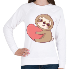 PRINTFASHION Lajhár  - Női pulóver - Fehér női pulóver, kardigán