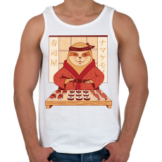 PRINTFASHION Lajhár sushival - Férfi atléta - Fehér