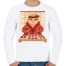 PRINTFASHION Lajhár sushival - Férfi pulóver - Fehér