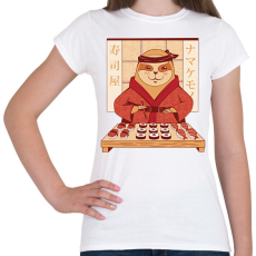 PRINTFASHION Lajhár sushival - Női póló - Fehér