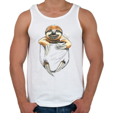 PRINTFASHION Lajhár zsebminta - Férfi atléta - Fehér