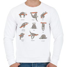 PRINTFASHION Lajháros jóga - Férfi pulóver - Fehér