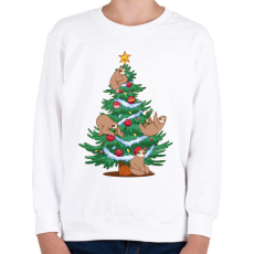 PRINTFASHION Lajháros Karácsonyfa - Gyerek pulóver - Fehér