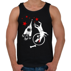 PRINTFASHION lajka kutya - Férfi atléta - Fekete