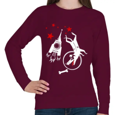 PRINTFASHION lajka kutya - Női pulóver - Bordó