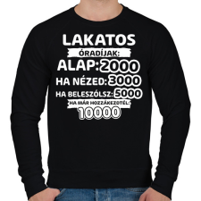 PRINTFASHION Lakatos óradíjak - Férfi pulóver - Fekete férfi pulóver, kardigán