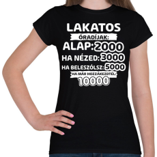PRINTFASHION Lakatos óradíjak - Női póló - Fekete
