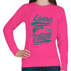 PRINTFASHION Lakókocsi - Női pulóver - Fukszia
