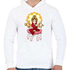 PRINTFASHION lakshmi03 - Férfi kapucnis pulóver - Fehér