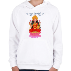 PRINTFASHION lakshmi05 - Gyerek kapucnis pulóver - Fehér