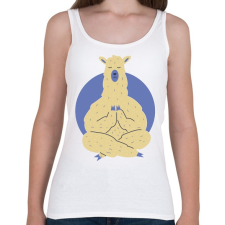 PRINTFASHION Láma GURU - Női atléta - Fehér női trikó