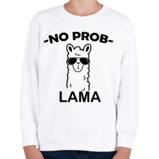 PRINTFASHION Láma  - Gyerek pulóver - Fehér