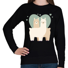 PRINTFASHION Láma Love - Női pulóver - Fekete női pulóver, kardigán