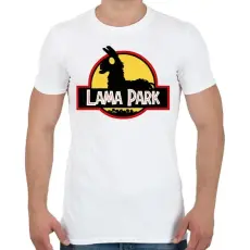 PRINTFASHION Lama Park - Férfi póló - Fehér
