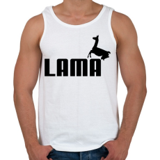 PRINTFASHION Lama Puma paródia - Férfi atléta - Fehér