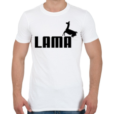 PRINTFASHION Lama Puma paródia - Férfi póló - Fehér férfi póló