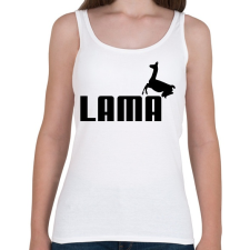 PRINTFASHION Lama Puma paródia - Női atléta - Fehér női trikó