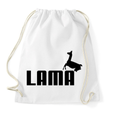 PRINTFASHION Lama Puma paródia - Sportzsák, Tornazsák - Fehér tornazsák