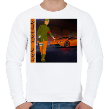 PRINTFASHION Lambo Naruto - Férfi pulóver - Fehér férfi pulóver, kardigán