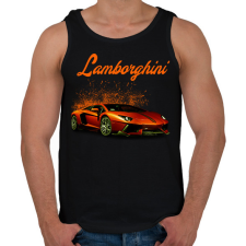 PRINTFASHION lamborghini - Férfi atléta - Fekete atléta, trikó