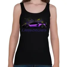 PRINTFASHION lamborghini - Női atléta - Fekete női trikó