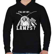 PRINTFASHION Lamps? - Férfi kapucnis pulóver - Fekete