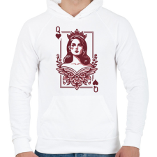 PRINTFASHION Lana Del Rey - Férfi kapucnis pulóver - Fehér férfi pulóver, kardigán