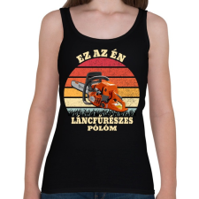 PRINTFASHION Láncfűrész / Favágó - Női atléta - Fekete női trikó