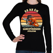 PRINTFASHION Láncfűrész / Favágó - Női hosszú ujjú póló - Fekete női póló