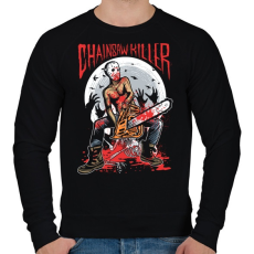 PRINTFASHION Láncfűrészes gyilkos - Férfi pulóver - Fekete
