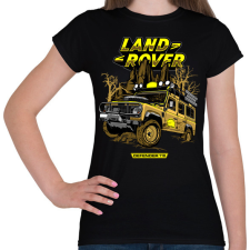 PRINTFASHION Land Rover - Női póló - Fekete női póló
