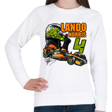 PRINTFASHION Lando Norris F1 - Női pulóver - Fehér női pulóver, kardigán