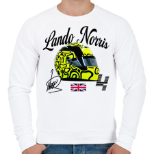 PRINTFASHION Lando-Norris-sisak - Férfi pulóver - Fehér férfi pulóver, kardigán