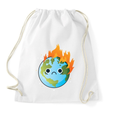 PRINTFASHION Lángoló Föld - Sportzsák, Tornazsák - Fehér tornazsák