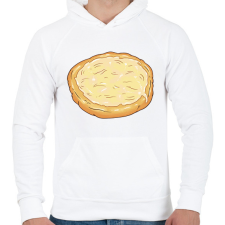 PRINTFASHION Lángos - Férfi kapucnis pulóver - Fehér férfi pulóver, kardigán