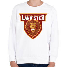 PRINTFASHION Lannister - Gyerek pulóver - Fehér