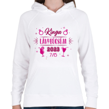 PRINTFASHION Lánnybúcsú - Névvel - Női kapucnis pulóver - Fehér női pulóver, kardigán