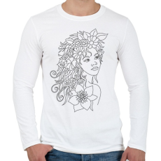 PRINTFASHION Lány - Férfi hosszú ujjú póló - Fehér