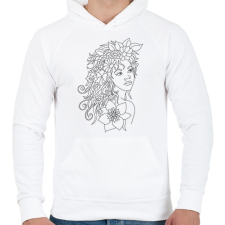 PRINTFASHION Lány - Férfi kapucnis pulóver - Fehér női pulóver, kardigán