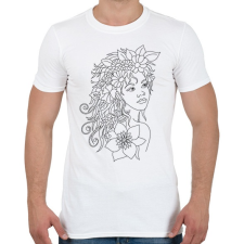 PRINTFASHION Lány - Férfi póló - Fehér férfi póló