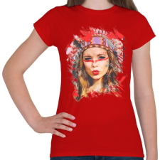 PRINTFASHION Lány - Női póló - Piros női póló