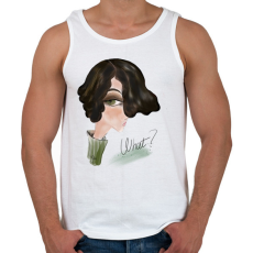 PRINTFASHION Lány.what? - Férfi atléta - Fehér