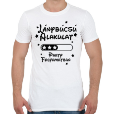 PRINTFASHION Lánybúcsú alakulat Party folyamatban - Férfi póló - Fehér