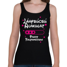 PRINTFASHION Lánybúcsú alakulat Party folyamatban - Női atléta - Fekete női trikó