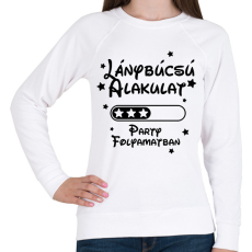 PRINTFASHION Lánybúcsú alakulat Party folyamatban - Női pulóver - Fehér