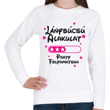 PRINTFASHION Lánybúcsú alakulat Party folyamatban - Női pulóver - Fehér női pulóver, kardigán